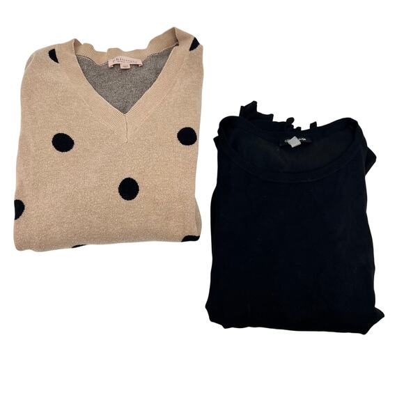 Philosophy & Cable & Gauge bundle / lot of 2 plus size sweaters neutral size 1X - Picture 1 of 11